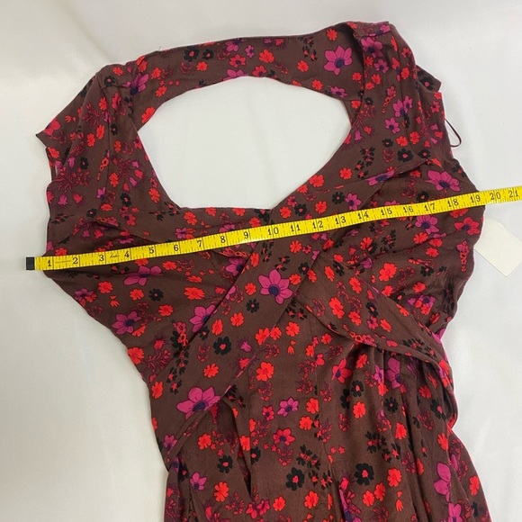 NWT Free People It Takes Two Wrap Dress Combo Floral Skater Mini Dress Sz M #A19 - Picture 10 of 11